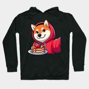 Shiba Inu Strawberry Pancakes Selfie Time Hoodie